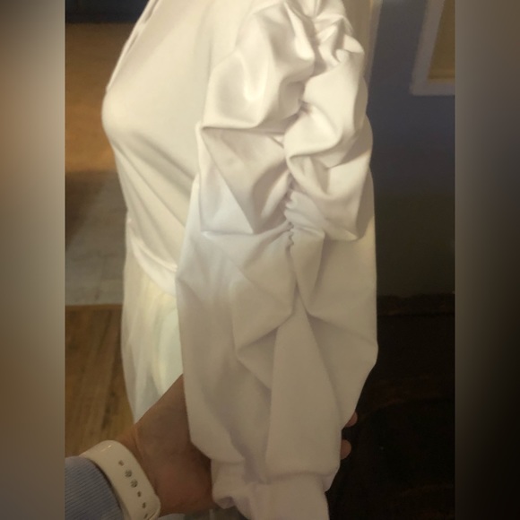 NWOT Shirt fabric top with mesh skirt - Picture 3 of 3